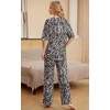 image:imagePrinStory Pajamas for Women Soft Pjs Lounge Set S4XLFpblack Tree Grain