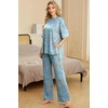image:imagePrinStory Pajamas for Women Soft Pjs Lounge Set S4XLFpblue Mandala Print