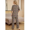 image:imagePrinStory Pajamas for Women Soft Pjs Lounge Set S4XLFpcoffee Colorful Cat