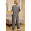 image:imagePrinStory Pajamas for Women Soft Pjs Lounge Set S4XLFpgray Ld Print