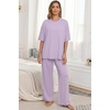 image:imagePrinStory Pajamas for Women Soft Pjs Lounge Set S4XLLight Purple