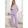 image:imagePrinStory Pajamas for Women Soft Pjs Lounge Set S4XLLight Purple