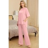 image:imagePrinStory Pajamas for Women Soft Pjs Lounge Set S4XLMedium Pink