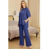 image:imagePrinStory Pajamas for Women Soft Pjs Lounge Set S4XLNavy Blue