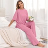 image:imagePrinStory Pajamas for Women Soft Pjs Lounge Set S4XLPink