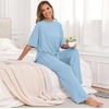 image:imagePrinStory Pajamas for Women Soft Pjs Lounge Set S4XLSky Blue