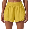 image:imagePrinStory Athletic Shorts for Women High Waisted Running Shorts 3 XS2XLGolden Yellow