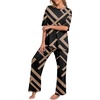 image:imagePrinStory Pajamas for Women Soft Pjs Lounge Set S4XLFpblack Rectangle