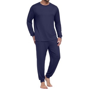 image:imagePrinStory Pajamas Set for Men amp Women Long Sleeve Soft Sleepwear S2XLC Navy Blue