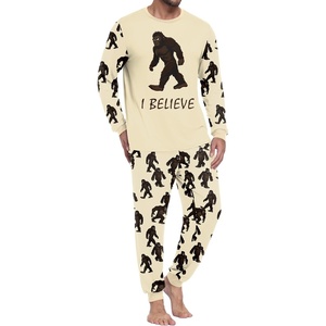 image:imagePrinStory Pajamas Set for Men amp Women Long Sleeve Soft Sleepwear S2XLFp Khaki Ape Man