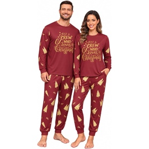 image:imagePrinStory Pajamas Set for Men amp Women Long Sleeve Soft Sleepwear S2XLFp Red Christmas Crew