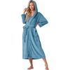 image:imagePrinStory Luxury Womens Robe with Hood Fluffy Bath Robe for Women S2XLBlue