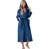 image:imagePrinStory Luxury Womens Robe with Hood Fluffy Bath Robe for Women S2XLDenim Blue