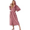 image:imagePrinStory Luxury Womens Robe with Hood Fluffy Bath Robe for Women S2XLDusty Pink