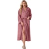 image:imagePrinStory Luxury Womens Robe with Hood Fluffy Bath Robe for Women S2XLDusty Pink