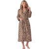 image:imagePrinStory Luxury Womens Robe with Hood Fluffy Bath Robe for Women S2XLLeopard Print