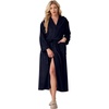 image:imagePrinStory Luxury Womens Robe with Hood Fluffy Bath Robe for Women S2XLNavy Blue