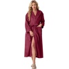image:imagePrinStory Luxury Womens Robe with Hood Fluffy Bath Robe for Women S2XLWine Red
