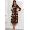 image:imagePrinStory Robes for Women 34 Sleeve Long Bath Robe XS4XLFpgardenia Flower