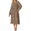 image:imagePrinStory Womens Robe Long Fluffy Fleece BathrobeFpleopard Print