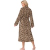 image:imagePrinStory Womens Robe Long Fluffy Fleece BathrobeFpleopard Print