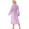 image:imagePrinStory Womens Robe Long Fluffy Fleece BathrobePurple