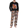 image:imageMens Pajama Set Long Sleeve Shirts and Pants Soft Comfy Pjs Print Sleepwear00 Fp Black Pumpkin