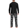 image:imageMens Pajama Set Long Sleeve Shirts and Pants Soft Comfy Pjs Print Sleepwear01 Fp Black Spider