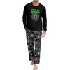 image:imageMens Pajama Set Long Sleeve Shirts and Pants Soft Comfy Pjs Print Sleepwear01 Fp Black Spider