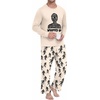 image:imageMens Pajama Set Long Sleeve Shirts and Pants Soft Comfy Pjs Print Sleepwear02 Fp Beige Mummy Wrapped Up
