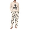 image:imageMens Pajama Set Long Sleeve Shirts and Pants Soft Comfy Pjs Print Sleepwear02 Fp Beige Mummy Wrapped Up