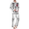 image:imageMens Pajama Set Long Sleeve Shirts and Pants Soft Comfy Pjs Print Sleepwear03 Fp Red Heart Skeleton