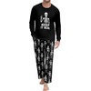 image:imageMens Pajama Set Long Sleeve Shirts and Pants Soft Comfy Pjs Print Sleepwear04 Fp Black Skeleton