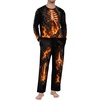 image:imageMens Pajama Set Long Sleeve Shirts and Pants Soft Comfy Pjs Print Sleepwear06 Fp Fire Skeleton