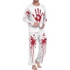 image:imageMens Pajama Set Long Sleeve Shirts and Pants Soft Comfy Pjs Print Sleepwear09 Fp Red Print Handwhite