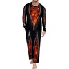 image:imageMens Pajama Set Long Sleeve Shirts and Pants Soft Comfy Pjs Print Sleepwear10 Fp Zipper Skull  Flame Skeleton