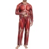 image:imageMens Pajama Set Long Sleeve Shirts and Pants Soft Comfy Pjs Print Sleepwear13 Fp Muscle Texture
