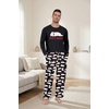 image:imageMens Pajama Set Long Sleeve Shirts and Pants Soft Comfy Pjs Print SleepwearFp Black Bottom Bago