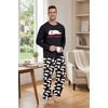 image:imageMens Pajama Set Long Sleeve Shirts and Pants Soft Comfy Pjs Print SleepwearFp Black Bottom Bago