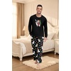 image:imageMens Pajama Set Long Sleeve Shirts and Pants Soft Comfy Pjs Print SleepwearFp Dw Black Alpaca