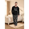 image:imageMens Pajama Set Long Sleeve Shirts and Pants Soft Comfy Pjs Print SleepwearFp Dw Black Brown Bear