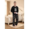 image:imageMens Pajama Set Long Sleeve Shirts and Pants Soft Comfy Pjs Print SleepwearFp Dw Black Lamp