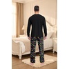 image:imageMens Pajama Set Long Sleeve Shirts and Pants Soft Comfy Pjs Print SleepwearFp Dw Black Lamp