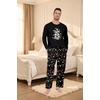 image:imageMens Pajama Set Long Sleeve Shirts and Pants Soft Comfy Pjs Print SleepwearFp Dw Black Lamp