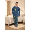 image:imageMens Pajama Set Long Sleeve Shirts and Pants Soft Comfy Pjs Print SleepwearFp Dw Blue Sea Bass