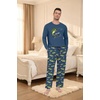 image:imageMens Pajama Set Long Sleeve Shirts and Pants Soft Comfy Pjs Print SleepwearFp Dw Blue Sea Bass