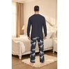 image:imageMens Pajama Set Long Sleeve Shirts and Pants Soft Comfy Pjs Print SleepwearFp Dw Dark Gray Wolf