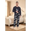 image:imageMens Pajama Set Long Sleeve Shirts and Pants Soft Comfy Pjs Print SleepwearFp Dw Dark Gray Wolf