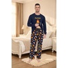 image:imageMens Pajama Set Long Sleeve Shirts and Pants Soft Comfy Pjs Print SleepwearFp Dw Navy Flames