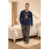 image:imageMens Pajama Set Long Sleeve Shirts and Pants Soft Comfy Pjs Print SleepwearFp Dw Navy Flames